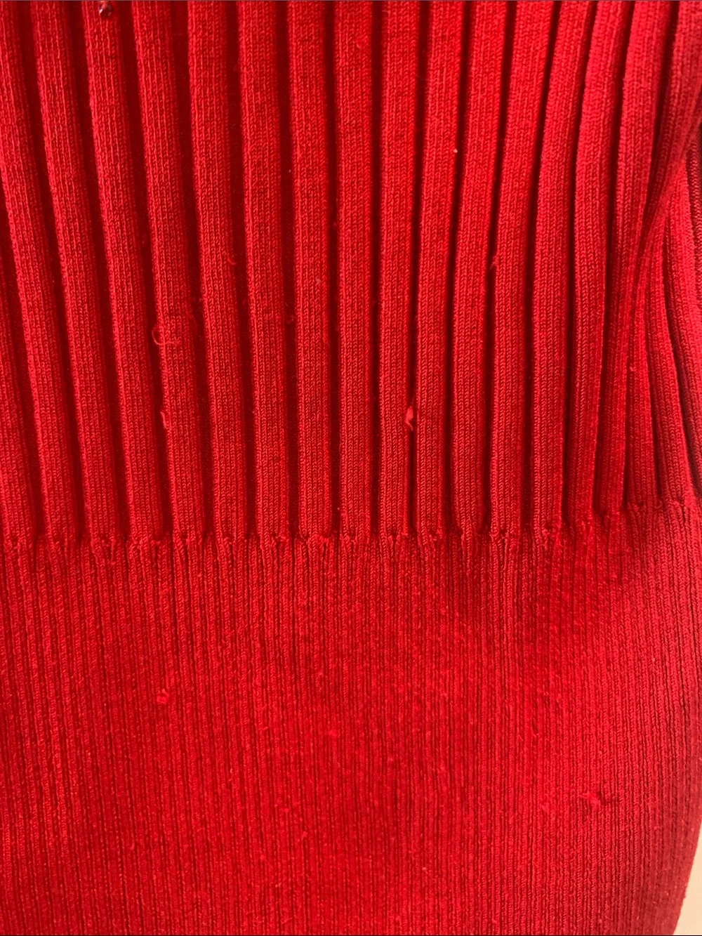 Cache Red Off-Shoulder Beaded Fringe Sweater